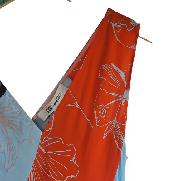 Diane Von Furstenberg Women's Silk Fenelon Print Bias Midi Dress Sz 14 NWOT - Picture 3 of 12